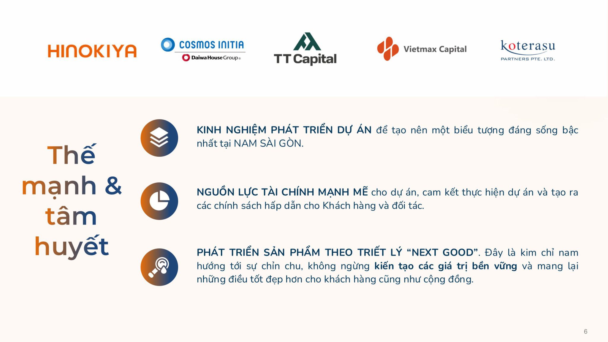 Thế mạnh và tâm huyết của liên doanh chủ đầu tư dự án TT Genesis gồm Hinokiya, Cosmos Initia, TT Capital, Vietmax Capital và Koterasu.